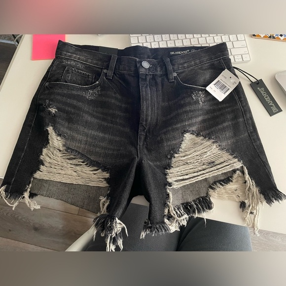 REVOLVE X BLANKNYC size 29 black jeans shorts. - Picture 2 of 5